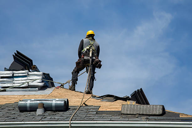 Professional Flat Roof Repair technician working in The Plains, OH